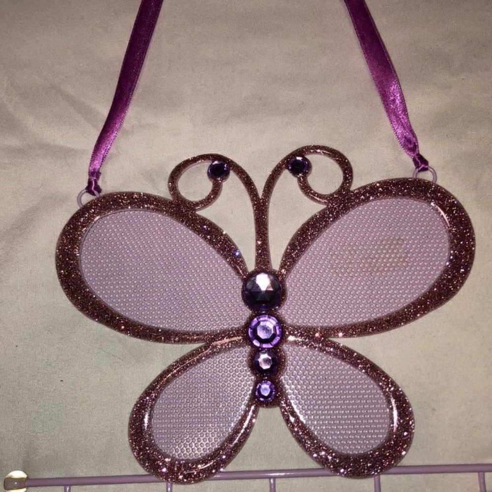 Purple Butterfly Accessories Holder
